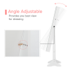 MDF Freestanding Glass Mirror Jewellery Cabinet White - Image 8