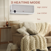 Wall Mounted Downflow Ceramic Heater with 12h Timer, Remote - Image 8