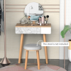 Wooden Nordic Dressing Table Brown/White - Image 8
