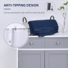 kleankin MDF 2-Drawer Bathroom Cabinet Bathroom Freestanding Cabinet Grey - Image 8