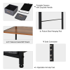 175x83cm Freestanding Clothes Hanger Storage Unit SteelBlack Brown Coat Rack - Image 8