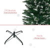 6.5FT Artificial Snow Dipped Christmas Tree Pencil Foldable Black Stand Green - Image 8