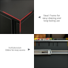 Mobile Lockable File Cabinet w/ Adjustable Hanging File Folder Black Vinsetto - Image 8