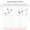 Adjustable Safety Gate 3 Extensions and Four Adjustable Screws, White Pawhut - Image 8