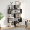 5-tier Bookcase Storage Display Shelving S Shape design Unit Divider Black - Image 8