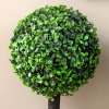 HOMCOM Set of 2 Potted Artificial Plants Boxwood Ball Trees Outdoor, 60cm - Image 8