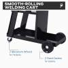 Welding Cart Welder Trolley Garage for Gas Bottle Wheels, Black - Image 8
