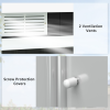 Outsunny 9 x 4FT Outdoor Garden Storage Shed w/ 2 Door Galvanised Metal Grey - Image 8
