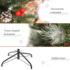 4FT Artificial SnowDipped Christmas Tree Foldable Berries White Pinecones Green - Image 8