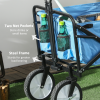 Pull Along Cart Folding Cargo Wagon Trailer Trolley For Beach Garden w/ Handle - Image 8