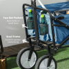 Pull Along Cart Folding Cargo Wagon Trailer Trolley For Beach Garden w/ Handle - Image 8