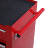 HOMCOM Tool Trolley with 5 Drawers Steel Tool Chest on Wheels with Handle Red - Image 8