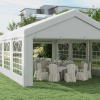 Gazebo Marquee Party Tent, Steel Frame-White - Image 8
