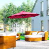 255cm Patio Parasol Market Table with Push Button 18 Sturdy Ribs - Image 8