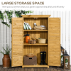 Wooden Garden Storage Shed Unit, 3-Tier Shelves Tool Cabinet Organizer - Image 8
