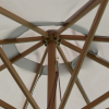 10'x8.2'H Bamboo Wooden Round Market Patio Sun Umbrella Parasol Sunshade Canopy - Image 8