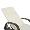 Adjustable Rattan Sun Lounger Outdoor Recliner w/ Cushion Garden Pool - Image 8
