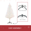 4 Feet Prelit Artificial Christmas Tree with Fiber Optic LED Light White - Image 8
