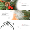 5FT Artificial SnowDipped Christmas Tree Foldable Berries White Pinecones Green - Image 8