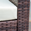 5PC Rattan Furniture Set Wicker Sofa Glass Tempered Tea Table & Cushion Pillows - Image 8