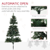 HOMCOM 6 Ft Artificial LED Christmas Tree with Metal Base, Hinged Branches - Image 8