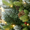 HOMCOM 2 Pieces 2' Prelit Artificial Tabletop Christmas Trees, LED Display - Image 8