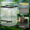 PawHut Glass Reptile Terrarium, 40L Vivarium for Lizards Frogs Snakes Turtles - Image 8