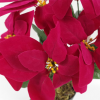 Artificial Christmas Xmas Poinsettias Copper Curve Large Metal Planter - Image 2