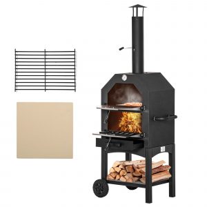 Stainless Steel 2-Tier Outdoor Charcoal Pizza Oven