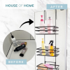 3 Tier Non Rust Hanging Shower Caddy Bathroom Organiser in Black - Image 5