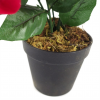 Artificial Christmas Xmas Red Poinsettia 40cm Silver Curved Metal Planter - Image 6