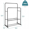 Double Clothes Rail in Black - Image 6