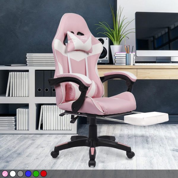 Leather Recliner Computer Gaming Office Chair With Footrest