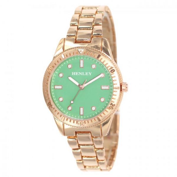 Henleys Ladies The Candy Rose Bracelet Watch Apple Green - H07318.11