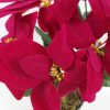 Artificial Christmas Xmas Red Poinsettia 40cm Gold Honeycomb Metal Planter - Image 4