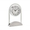 Wm.Widdop Glass Panel Aluminium Base Mantel Clock - Image 2