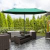 4.6m Garden Parasol Double-Sided Sun Umbrella Market Shelter Canopy - Image 3
