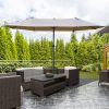 4.6m Garden Parasol Double-Sided Sun Umbrella Market Shelter Canopy - Image 5
