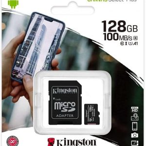 Kingston Canvas Select Plus MicroSD (SD Adapter Included)- 128GB