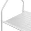 Clothes Rail With Two Shelves in White Powder Coating - Image 7