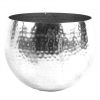 Artificial Christmas Xmas Red Poinsettia 40cm Silver Hammered Metal Planter - Image 6