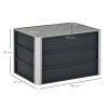 Raised Garden Bed, Elevated Planter Box & Gloves, Grey - Image 3