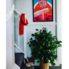 90cm Artificial Ficus Tree / Plant - Gold Metal Planter - Image 3