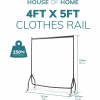 Extra Heavy Duty 4FT Long x 5FT Clothes Rail In Black - Image 7