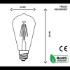 10Pack E27 LED Edison Dimmable Vintage Amber Glass Warm white 2700K Light Bulb - Image 3