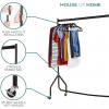 Extra Heavy Duty 6ft Long x 5ft Tall Clothes Rail In Black - Image 2