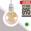 10Pack E27 LED Edison Dimmable Vintage Amber Glass Warm white 2700K Light Bulbs - Image 5