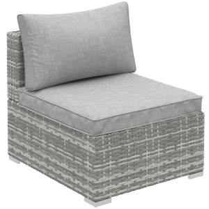 Garden Furniture Rattan Single Sofa with Cushions