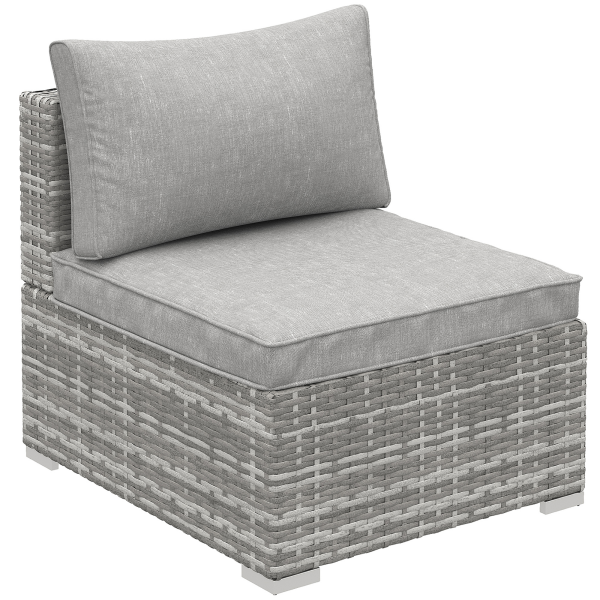 Garden Furniture Rattan Single Sofa with Cushions