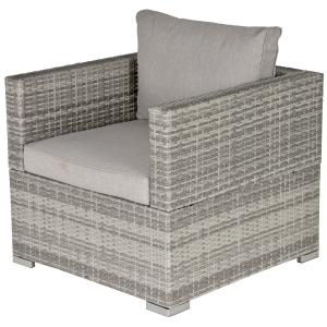 Outdoor Patio Furniture Single Rattan Sofa Chair Padded Cushion
